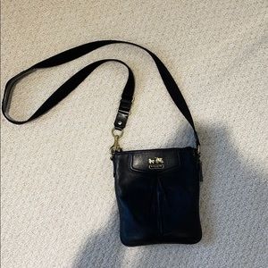 Small black leather Coach purse